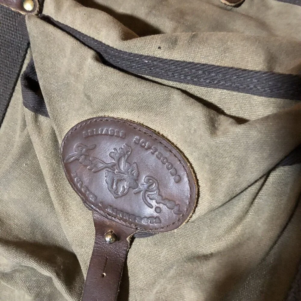 Vintage Frost River Explorer Waxed Canvas Duffle Bag Made USA NO SHOULDER STRAP - Picture 6 of 13